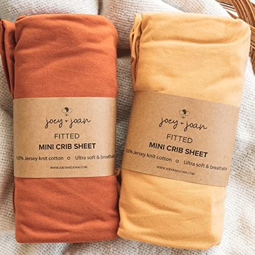Joey + Joan Mini Portable 24x38 Fitted Crib Sheets – Compatible by JoeyJoan