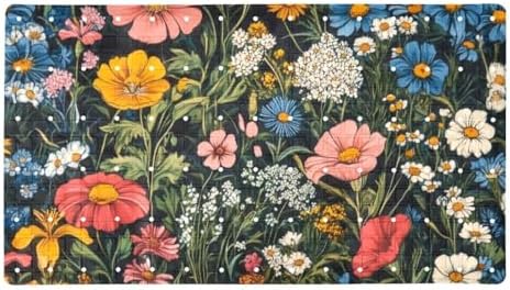 Shower Mat Non Slip 26.8 x 15.1 Inches, Colored Flowers Bathtub Mat Shower by Anna+Cowper
