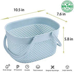 rejomiik 2 Pack Plastic Shower Caddy Basket, Portable Organizer Storage Tote - Image 3