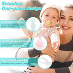Pacifier Clip, 4 Pack Semi-Transparent Silicone Pacifier Clip - Image 2