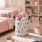 Large Laundry Basket Canvas Storage Bins Baby Nursery Hamper - Image 4