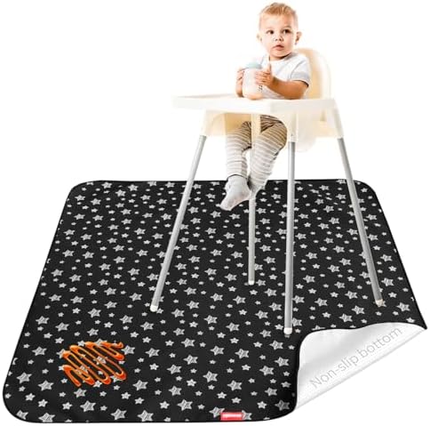 High Chair Mat Portable Non Slip Splat Mat by Moonsea