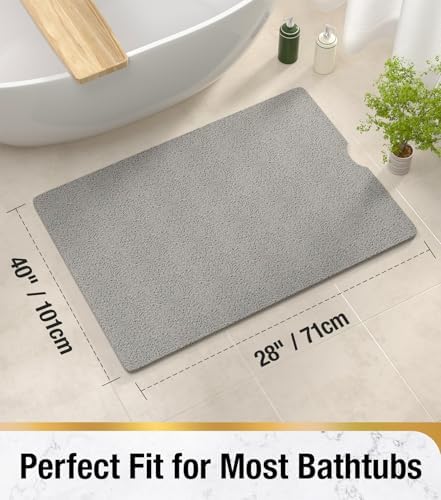 HITSLAM Non Slip Bathtub Mat 40 x 28 Inch, Extra Long Bath Mat - Image 2