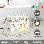Clastyle Kid Storage Basket Woodland Vine Animal Foldable Laundry Hamper - Image 6