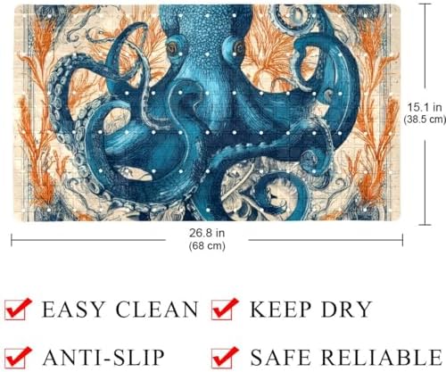 Non Slip Shower Mat Bathtub Mat 15.1x26.8 Inch, Quick Dry Bath Mat - Image 3