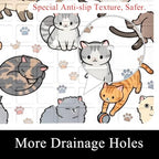 Bathtub Mat Non Slip 26.8x15.1In, Cute Cats Bath Mat - Image 2
