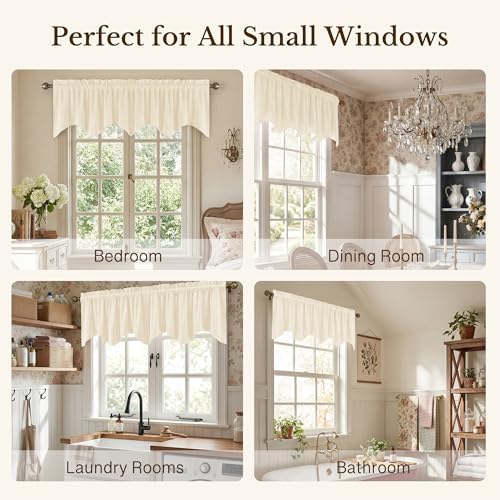 StangH Ivory White Valance for Windows 52x18 Inch, 1 Panel - Image 6