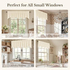 StangH Ivory White Valance for Windows 52x18 Inch, 1 Panel - Image 6
