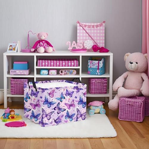 Rectangular Butterfly Basket Baby Storage Basket Storage Bin Organizer Box Room - Image 2