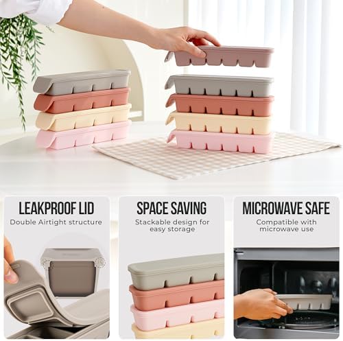 1.7 oz/4 Sections Silicone Ice Cube Freezer Tray - Image 5