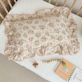 BuLuTu Muslin Pink Floral Pillow Cases Standard Size by BuLuTu