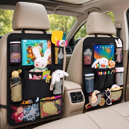 Backseat Car Organizer w/ 10 Storage Pockets 11" Tablet Holder - Image 4