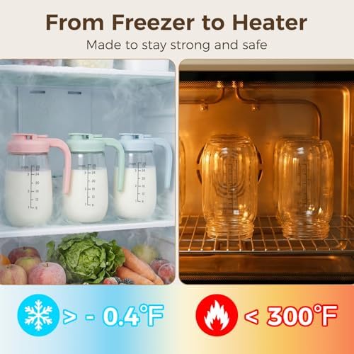 2 Pack Breast Milk Pitcher 32 OZ, Heat & Cold Resistant, Sudden Temperature Safe - Image 4