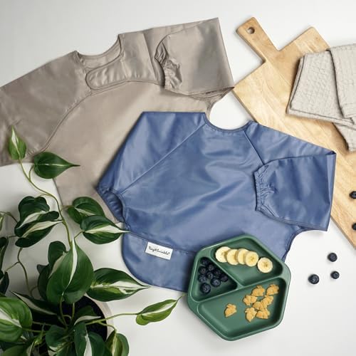 Tiny Twinkle Long Sleeve Bib for Babies & Toddlers | 2-Pack Waterproof Smock - Image 2