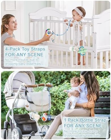 LittleHugs Toy Straps for Baby, Adjustable Toy Holder for Stroller Accessories - Image 7