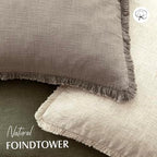 Foindtower Decorative Linen Fringe Throw Pillow Covers 18×18 Inch - Image 4