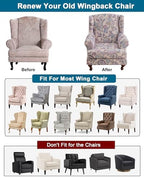 CRFATOP Wingback Chair Covers Wing Armchair Slipcovers - Image 4