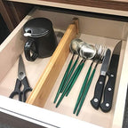 VaeFae 60-Pack Adjustable Bamboo Drawer Dividers, Expandable Drawer Organizer - Image 2
