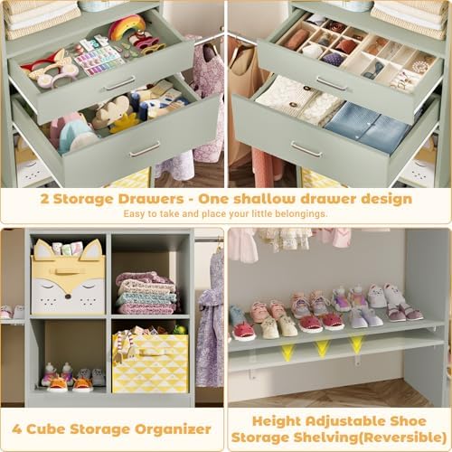 Closet System - 4.75-8FT Closet Organizer System - Image 7