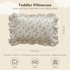 BuLuTu Vintage Floral Muslin Cotton Toddler Pillowcase - Image 2