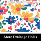Bathtub Mat Non Slip 26.8x15.1In, Flowers Bath Mat - Image 2