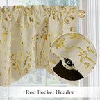 NICETOWN Blackout Light Beige Kitchen Valances Decor - Image 4
