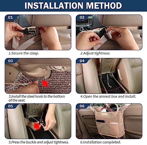 eing Car Net Pocket Handbag Holder Between Seats Back Storage Organizer 3 - Image 4