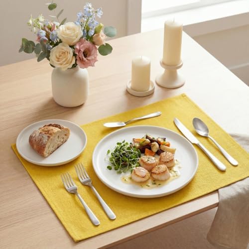 Artoid Mode Yellow Placemats Set of 4, 12x18 Inch Summer Fall Washable Holiday - Image 3