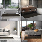 Yeaban Chenille Chocolate Brown Bathroom Runner Rug 17"x47" - Image 5