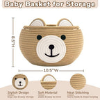 CherryNow Baby Basket for Gifts Empty, Cute Bear Design - Image 5