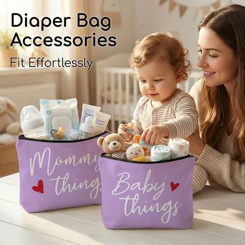 Mommy and Baby Matching Pouch Set, Mommy Things and Baby Things Bags, Gifts - Image 4