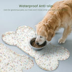 PWTAA Dog Food Mat Anti-Slip Silicone Dog Bowl Mat Thicker Pet Placemat - Image 3