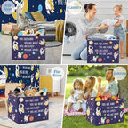Space Room Decor Kid Storage Box, Boys Astronaut Planets Stars Organizer Toy - Image 6