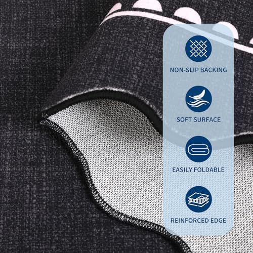 GarveeHome 5ft Round Rugs Washable Scalloped Bow Rug - Image 6