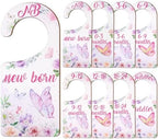 Baby Closet Dividers 8PCS, Butterfly/Floral Theme Wooden Double-Sided Clothes by CORNERLACE