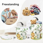 Forest Animals Laundry Hamper Woodland Tree Large Storage Basket Parents - Image 3