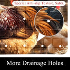 Shower Mat Non Slip 26.8 x 15.1 Inches, Framhouse Chicken Rooster Bathtub Mat - Image 2