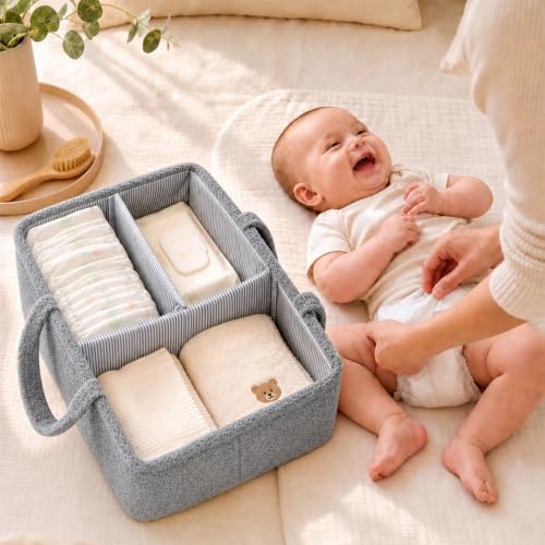 Baby Diaper Caddy Organizer, Portable Baby Essentials Organizer - Image 3