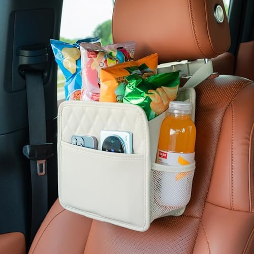 FrgKbTm Car Seat Back Hanging Bag Car Document Holder Multi-Pocket Bottle Bag by FrgKbTm