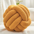 Petrella Yellow Knot Pillow Ball, 11 Inch Round Decorative Pillow by Petrellatoy