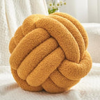 Petrella Yellow Knot Pillow Ball, 11 Inch Round Decorative Pillow by Petrellatoy