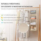 Hanging Closet Organizer with Bamboo Shelves - Image 4