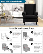 CRFATOP Wingback Chair Covers Wing Armchair Slipcovers - Image 5