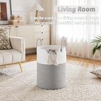 Artfeel Laundry Basket, Woven Cotton Rope Laundry Hamper, 60L - Image 5