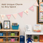 Pink Princess Nursery Decor Banner Garland Flags - Image 4