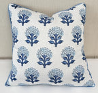 Marigold Floral Print 18x18 Throw Pillow Cover by YugTex