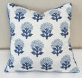 Marigold Floral Print 20x20 Throw Pillow Cover by YugTex