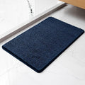 Chenille Bathroom Rug 20"x32" Navy Blue, Non-Slip Plush Bath Mat by Kildoss