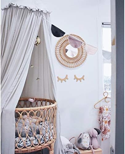 MAMERIA Kids Bed Canopy with Frills Cotton Hanging Tent Curtain Net by IBIZA+VIBE
