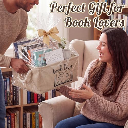 Marsui Book Lover Gifts Book Storage Basket, Reading Corner Organizer Supplies - Image 4